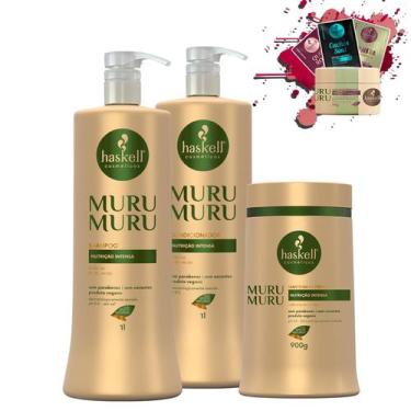 Imagem de Kit Haskell Murumuru Shampoo Condicionador Mascara 1l/1kg