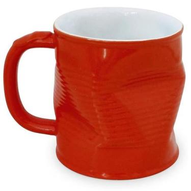 Imagem de Caneca Ceraflame Lata Amassada Vermelha 320ml