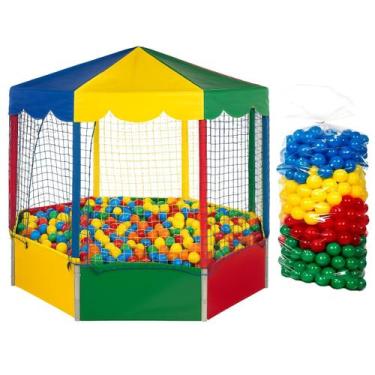 Imagem de Kit Piscina de Bolinhas Oitavada Nacional 2,00m com 500 Unidades Bolin