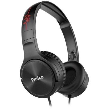 Imagem de Fone De Ouvido Com Fio Headphone Philco - C/ Microfone Preto