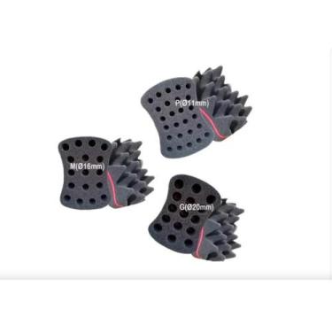 Imagem de Kit 3 Esponjas Nudred Dupla Casca De Ovo Turbo P M G Cabelo Afro - BAR