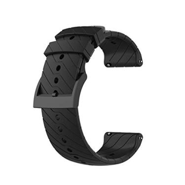 Imagem de Muovrto Pulseira de 24 mm para Suunto 7/9/9 baro, pulseira de relógio de substituição para Suunto D5/Spartan Sport Wrist HR, Preto, 14.5 inches, Esportivo