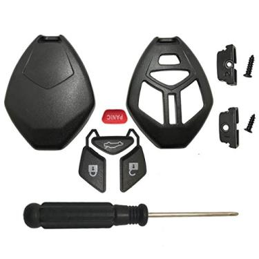 Imagem de Capa para chave de fenda de entrada sem chave Horande para Mitsubishi Eclipse Galant Lancer Outlander Reposição Carcaça de chave Fob PretoHorande preto Horande