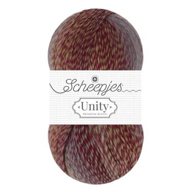 Imagem de Scheepjes Unity Yarn 100 g - 961 50 tons de vermelho e amarelo, mistura de lã merino Superwash, perfeita para projetos de tricô e crochê