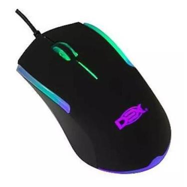 Imagem de Mouse Gamer Led RGB 1000dpi USB Preto Óptico Luz Cores - Dex