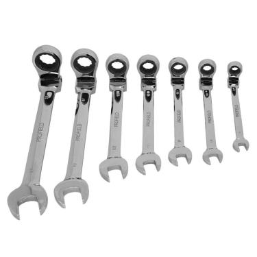 Imagem de Jogo De Chave Combinada Com Catraca Articulada 7 Peças