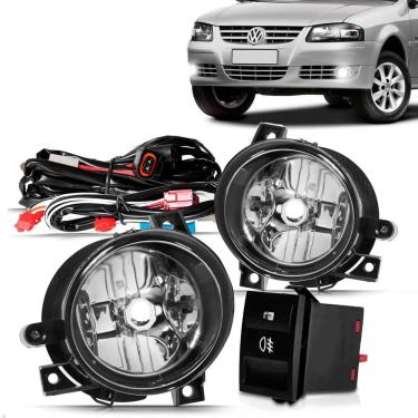 Imagem de Kit Farol Neblina Milha Gol Saveiro Parati G4 2006 07 08 09 10 11 12 14 Botão Painel
