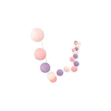 Imagem de Luminária Cordão 35 Bolinhas LED - a pilha 4.2m lilás e rosa