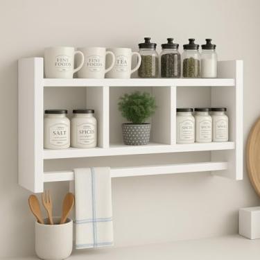 Imagem de NICHOS EM MDF ORIGINAL ORGANIZADOR DE COZINHA COM PORTA TEMPERO E ESPAÇO PARA CONDIMENTOS E UTENSILIOS
