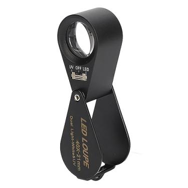 Imagem de Lineca de Jóias 40x Lupa de Olhos Dobráveis ​​Dobráveis ​​com Luz UV LED