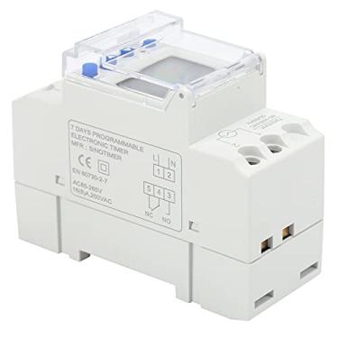 Imagem de TIMER Analógico Digital Switch de Tela Grande Exibição Programável 16A DIN TIMER RAIL PARA LUZES Ventiladores