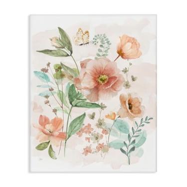 Imagem de Stupell Industries Arte de parede em tela rosa selvagem flores de primavera por Nan, 40,6 x 50,8 cm