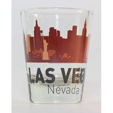 Imagem de Copo de shot do horizonte do pôr do sol de Las Vegas Nevada