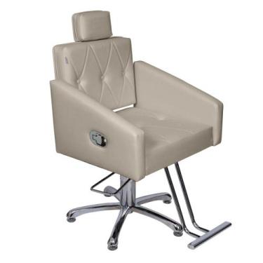 Imagem de Poltrona Cadeira Reclinável Hidráulica Diamante Estofado Fendi - Movei