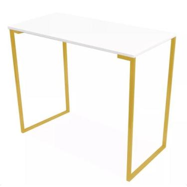 Imagem de Escrivaninha Escritório Industrial Dourado - Lojas Biliva Decor