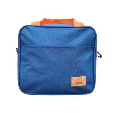 Imagem de Bolsa Lancheira Térmica Com Alça Para Marmita Lancheira Escolar Trabalho Passeio Escola Academia PREMIUM Appari (Azul)