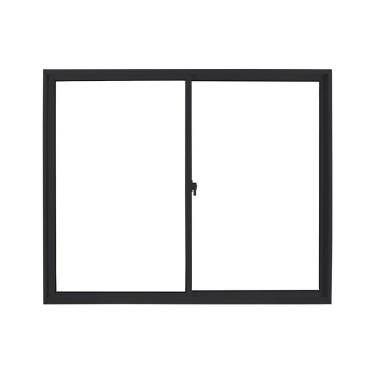 Imagem de Janela De Aluminio De Correr 100x150cm 2 Folhas Com Soft Preto