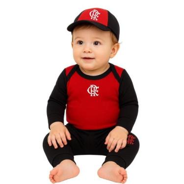 Imagem de Kit Conjunto Flamengo Body Calça e Boné Oficial - Revedor, M