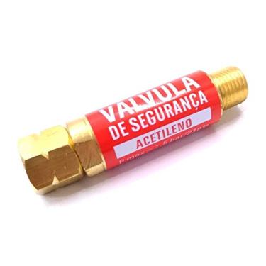 Imagem de Válvula Corta Chama Acetileno Glp Regulador RG - Galzer