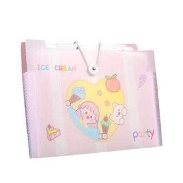 Imagem de Pasta para Documentos Grande Capacidade Conveniente(2026 rosa girl 12 layers)