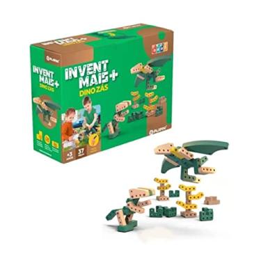 Imagem de Brinquedo de Montar Invent Mais Dino Zas 37 Pçs Playou PA2002