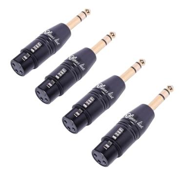 Imagem de SINUS LIVE 4 Pacotes De Adaptadores Xlr Fêmea Macho Real Gold Para Trs 1/4", Balanced Quarter" 6,35Mm