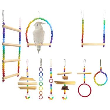 Imagem de Kit de Brinquedos Degrade, Brinquedos, calopsita, agapornis, periquito, aves, brinquedo(6 Brinquedos)