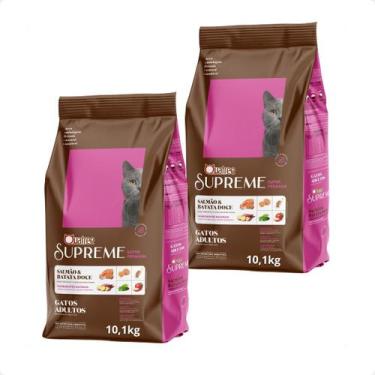 Imagem de KIt 2 Quatree Supreme Gatos Adultos Salmão e Batata Doce - 10,1kg