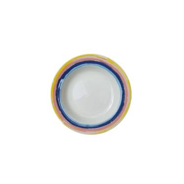 Imagem de Jogo de Pratos Fundo Porcelana Decorados Art Kit 6 Peças