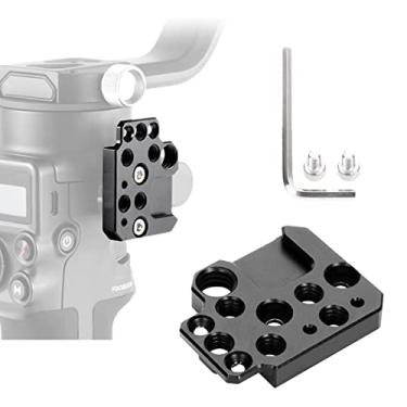 Imagem de EaxanPic Suporte de placa de extensão lateral para DJI Ronin S/SC/RS2/RSC2, suporte de monitor com 1/4 3/8 furos roscados montagem de sapata, placa de extensão estabilizadora para luz de vídeo, microfone, monitor