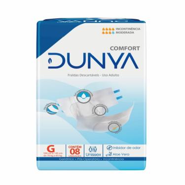 Imagem de Fralda Descartável Adulto Dunya Comfort Unissex G 8 Unidades