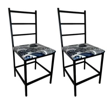 Imagem de Kit 2 Cadeiras Estilo Industrial para Cozinha e Área Externa Ana Assen