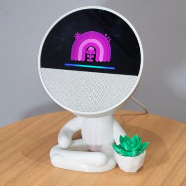 Imagem de Suporte Alexa Echo SPOT. Tema Robert Suculenta - Presente, decoração, stand de mesa, música