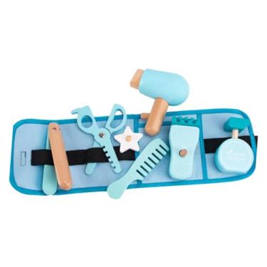Imagem de Milageto Cinto de ferramentas para crianças, conjunto de salão de beleza, brinquedos de salão de cabeleireiro, brincadeira de faz de conta para jardim de
