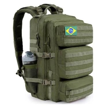Imagem de Mochila Esportiva 60 Litros Tática Grande Impermeável Patch Brasil - Y