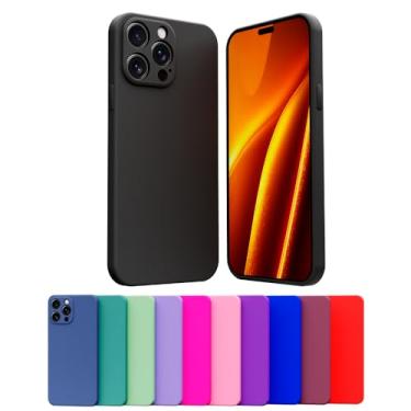 Imagem de Capa Capinha Case Compatível Apple iPhone 13 PRO Silicone Aveludada Com Proteção De Câmera [NOBRE STORE] (VERDE LIMAO)