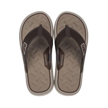 Imagem de Chinelo De Dedo Cartago Adulto Masculino Málaga Sport, Bege, Marrom, A