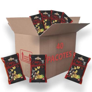 Imagem de Mandioca Chips Pimenta e Limão Sertanitos 50g - 40 pacotes