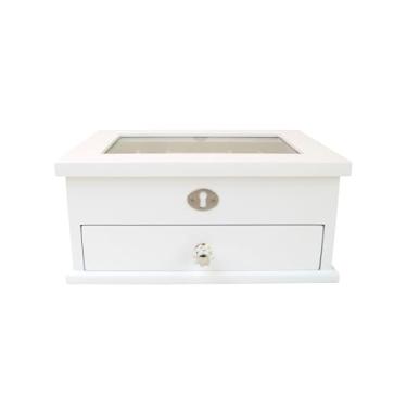 Imagem de Mele and Co Lili Caixa de joias de madeira com tampo de vidro