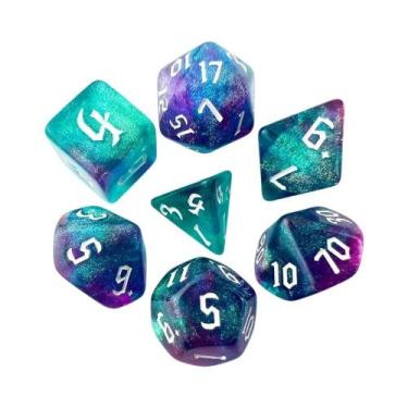Imagem de Dados de RPG Fantasy Starlight - Design Retrô com Cores Incríveis, A02