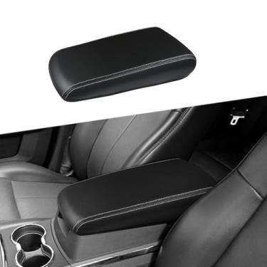 Imagem de DEYTOP Capa de console central para Dodge Charger 2008-2010 acessórios capa de apoio de braço para Chrysler 300 2008 2009 2010 acessórios protetor de apoio de braço de couro anti-arranhões (pontos