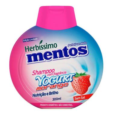 Imagem de Shampoo Herbíssimo Mentos Yogurt Morango 300ml