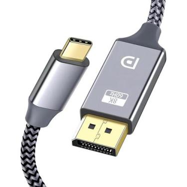 Imagem de Cabo USB-C 3.1 Type-c para DisplayPort 1.4 4k 120Hz 2K 240Hz - Lotus