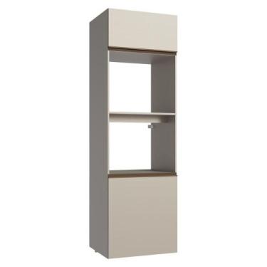 Imagem de Torre Quente 60 cm 2 Portas 2 Nichos Suspenso Nice Madesa, Crema