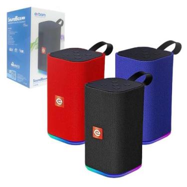 Imagem de Caixa de Som Portátil Bluetooth LED RGB SoundBox 10w Exbom CS-M31BTL -
