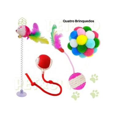 Imagem de Kit para Gatos com Bolinhas e Pelúcias  Você Escolhe - NoBrand, Multic