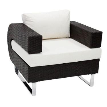 Imagem de Poltrona em Fibra Sintética Modelo Begônia com Tecido Impermeável - No