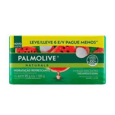 Imagem de Kit Sabonete Palmolive Naturals Melancia e Lichia Com 6 Unidades 85g C