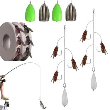 Imagem de Iscas Para Com Mosca - Iscas de Realistas - Ferramentas de Atração de Peixes Com Múltiplos Anzóis Para dores e Aventureiros Riachos Lagos Represas Lagoas Mar Água Doce