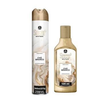 Imagem de Kit Odorizador de Ambientes 360 ml+ Limpador Perfumado concentrado 120 ml Secar Boutique - Chá Branco